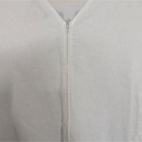 Flying Tomato Embroidered Dress Womens Size Large White Boho Sleeveless Shift - Picture 6 of 11